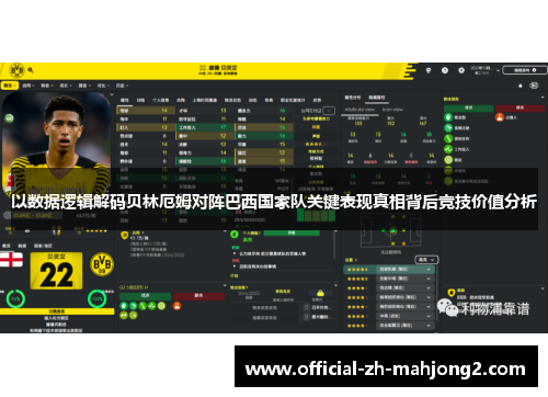 以数据逻辑解码贝林厄姆对阵巴西国家队关键表现真相背后竞技价值分析